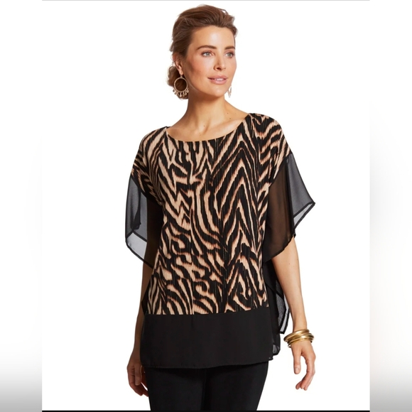 Chico's Animal Print Blouse - Picture 7 of 9